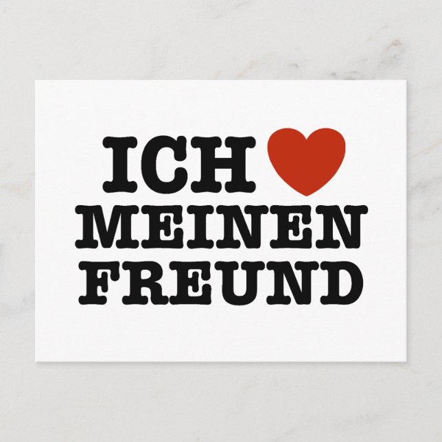 Ich Liebe Meinen Freund Postcard (Front)
