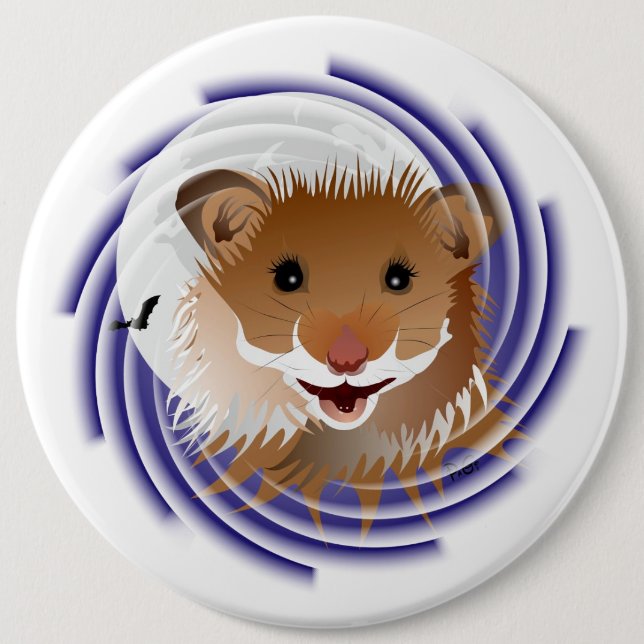 Ich liebe meinen kleinen Hamster 6 Inch Round Button (Front)