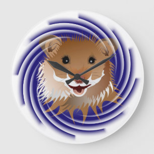 Ich liebe meinen kleinen Hamster Uhr Large Clock