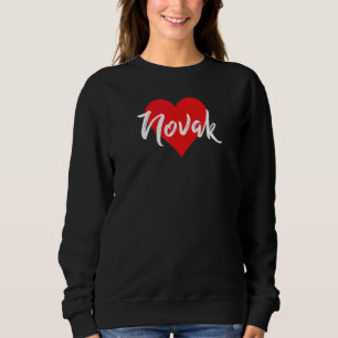 Ich Liebe Novak Vorname  Liebe Herz Sweatshirt