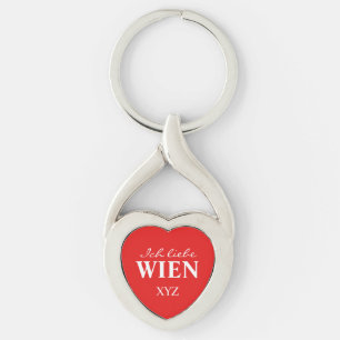Ich Liebe Wein custom monogram key chain