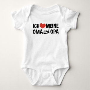 Ich Meine Oma Und Opa Baby Bodysuit