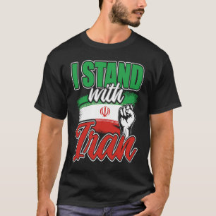 Ich Stehe Zum Iran Country Flag T-Shirt