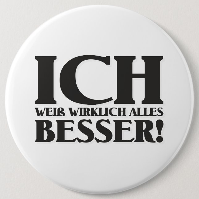 Ich weiß wirklich alles Besser! Button (Front)