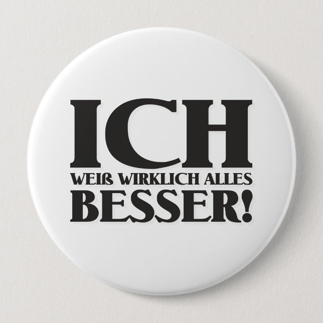 Ich weiß wirklich alles Besser! Button (Front)
