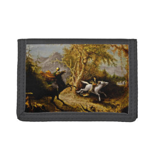 Ichabod Crane Chased by Headless Horseman Tri-fold Wallet
