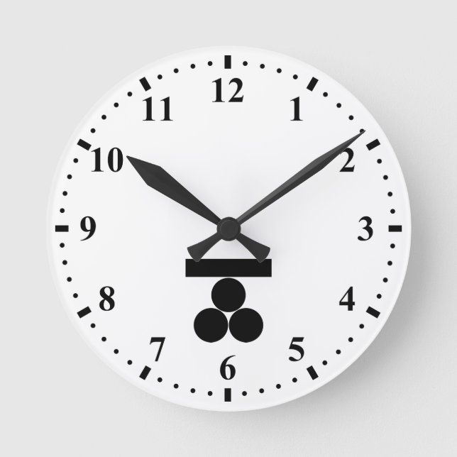 Ichi-moji-ni mitsu-boshi for Fuchu Round Clock (Front)