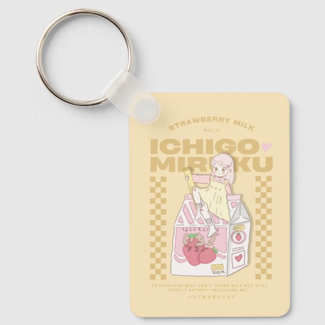 🍓✨Ichigo milk ✨🍓 Keychain (Front)
