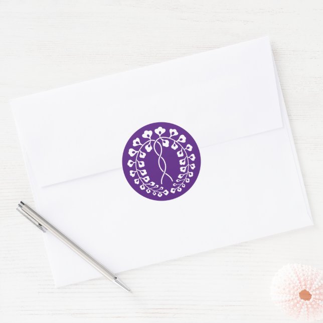 Ichijo wisteria classic round sticker (Envelope)