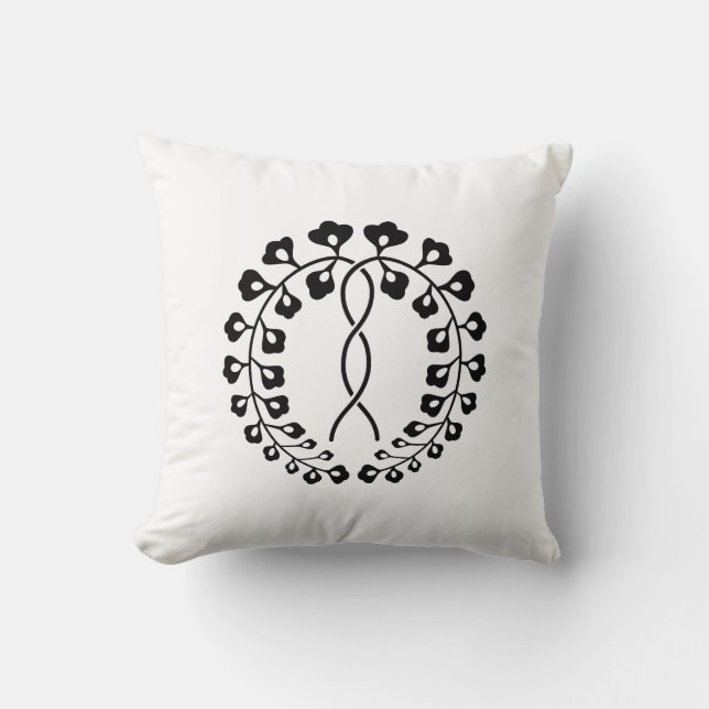 Ichijo wisteria throw pillow (Front)