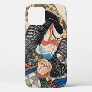 Ichikawa Danjuro kabuki samurai warrior tattoo art iPhone 12 Case