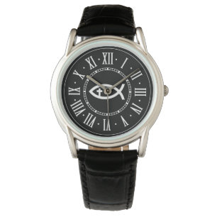 Ichthus   Christian Fish Crucifix Watch