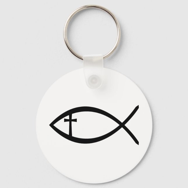 Ichthus Christian Fish Keychain (Front)