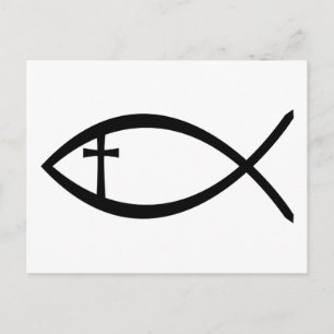 Ichthus Christian Fish Postcard