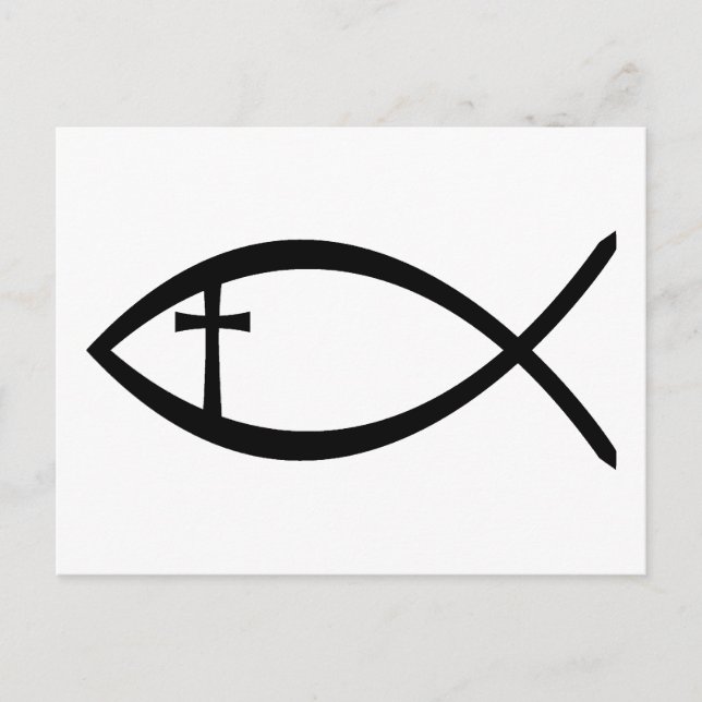 Ichthus Christian Fish Postcard (Front)