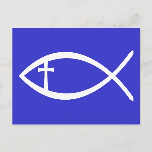 Ichthus Christian Fish Postcard (Front)