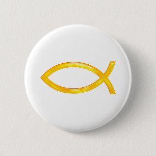 Ichthus - Christian Fish Symbol 2 Inch Round Button