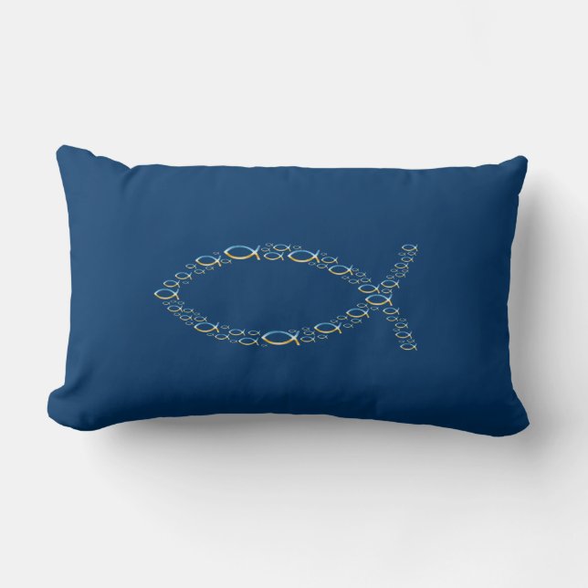 Ichthus - Christian Fish Symbol Pillow (Front)