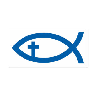 Ichthus   Christian Fish Symbol Self-inking Stamp