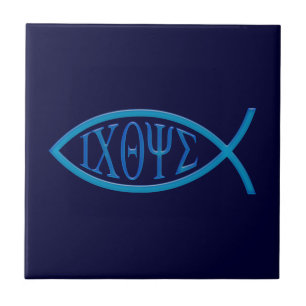 Ichthus - Christian Fish Symbol  - Tile