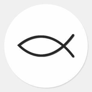 Ichthus Fish Symbol Classic Round Sticker