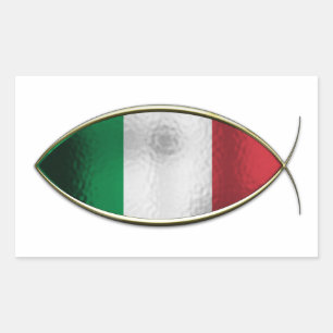 Ichthus - Italian Flag Sticker