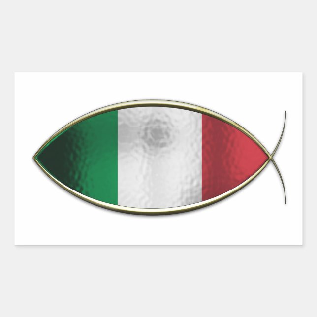 Ichthus - Italian Flag Sticker (Front)