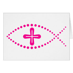 Ichthus Pink Christian Fish