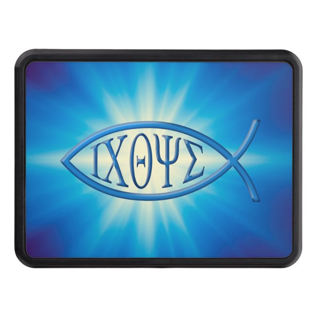 Ichthys | Christian Fish Symbol Trailer Hitch Cover (Front)