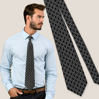 Ichthys Christian Symbol Pattern Tie