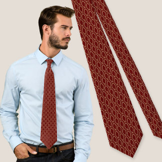 Ichthys Christian Symbol Pattern Tie
