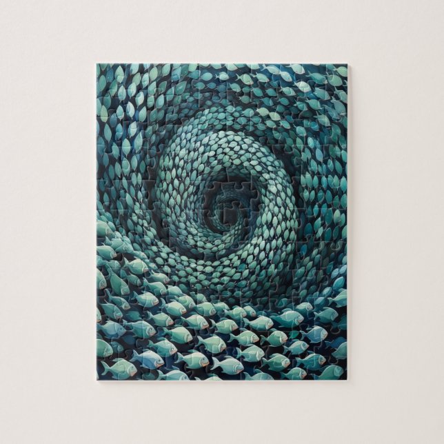 Ichthys Fish Vortex 110-Piece Puzzle (Vertical)