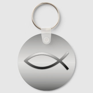 Ichthys Jesus Fish Christian Symbol Keychain