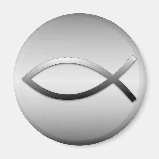Ichthys Jesus Fish Christian Symbol Magnet (Front)