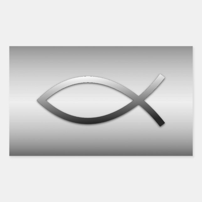 Ichthys Jesus Fish Christian Symbol Sticker (Front)