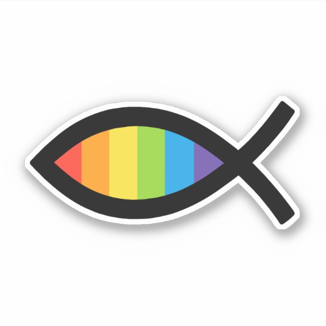 Ichthys Jesus Fish LGBTQ Gay Christian (Front)