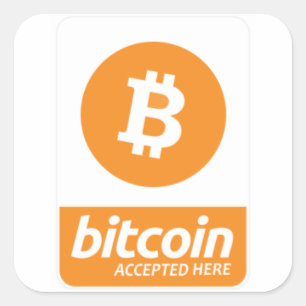 ici autocollant admis par bitcoin grand 3inch