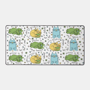 Ici Kitty Kitty Desk Mat