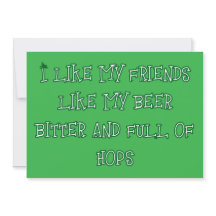 Ici on veut de la bière amère Invitation