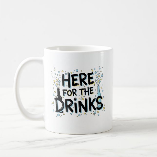 Ici pour la Mug Boissons - Fun Party Design (Gauche)