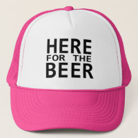 Ici pour l'humour de bière bachelorette casquette