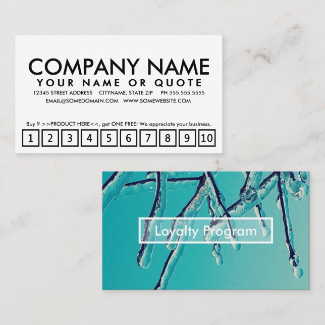 icicle branches reach out loyalty program card (Front/Back)