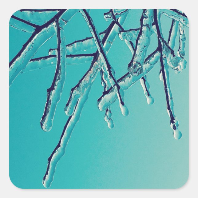 icicle branches square sticker (Front)