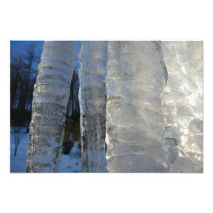 Icicles Abstrait Blue Winter Photographie