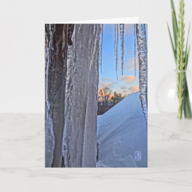 Icicles at Sunrise Card (Front)