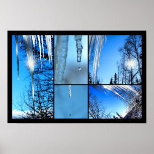 Icicles Melting In the Sun Horizontal Poster