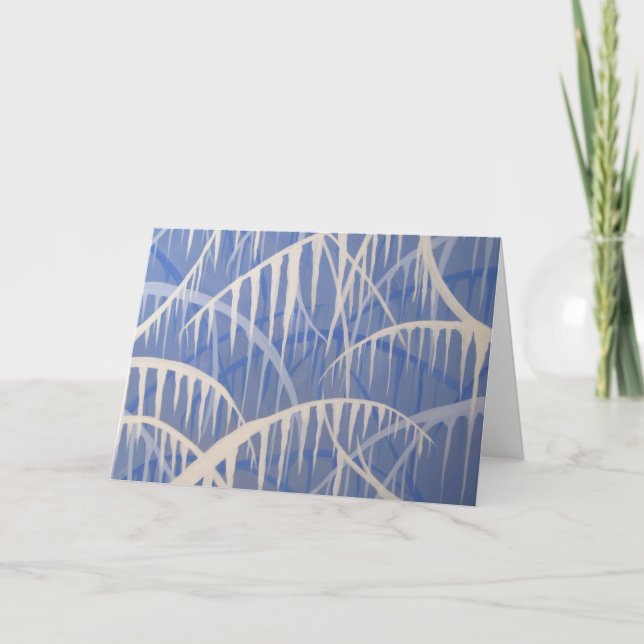 Icicles note card- painting by Madsahara Holiday Card (Front)