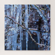 Icicles on Branches Jigsaw Puzzle
