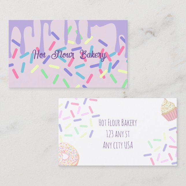 Icing bakery business card (Front/Back)