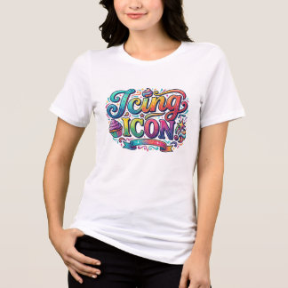 Icing Icon – Funny Cupcake Frosting Pun T-Shirt Tri-Blend Shirt